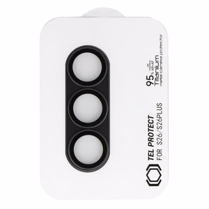 Закаленное стекло Tel Protect 95% AR+AF Full Metal Camera Protector на камеру для Samsung Galaxy S26/S26 Plus черный (островок камеры)