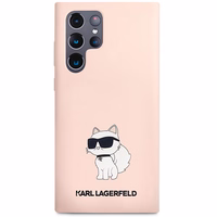 Karl Lagerfeld KLHCS23LSNCHBCP S23 Ultra S918 hardcase roosa/roosa Silicone Choupette