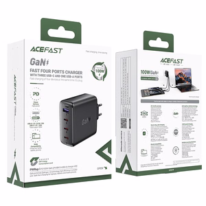 Acefast A94 Laadija Network GaN2 USB-A / 3x USB-C PD 100W - must