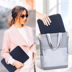 Tech-Protect Fleece Laptop Bag 15-16 - tumesinine sinine