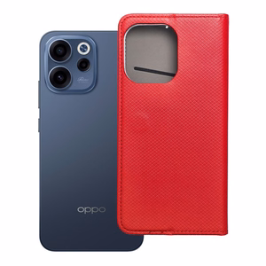 Klappkaanega Smart Case Book ümbris Oppo Reno 15 jaoks, punane
