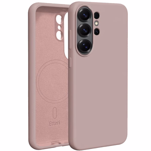 Etteri Silikoon Mag ümbris for Samsung Galaxy S26 Ultra heleroosa