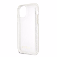 Guess GUHCN65PCGLSI iPhone 11 Pro Max hõbedane/hõbedane kõva ümbris Glitter