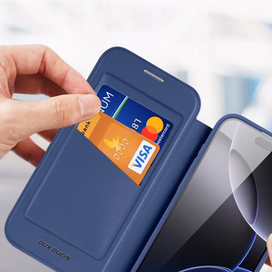 Dux Ducis Skin X Pro iPhone 17 Pro Ümbris with Wallet, MagSafe Compatible - Sinine