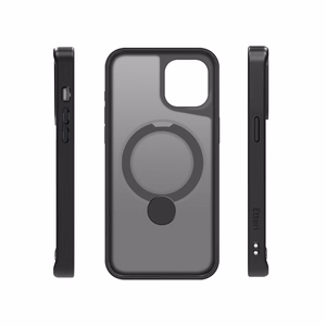 Etteri Matt Mag Ring ümbris jaoks iPhone 12 / 12 Pro 6,1" must