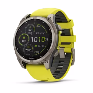 Nutikell Garmin Fenix 8 Sapphire Solar kollane