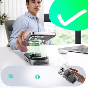 Joyroom JR-W17 Qi Беспроводное индукционное зарядное устройство 3в1 - чёрный