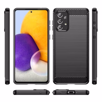 Carbon Case Paindlik TPU kate Samsung Galaxy A73 musta värvi