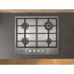 Whirlpool TGML 661 IX R sisseehitatud roostevabast terasest gaasipliit, 58 cm, 4 tsooni