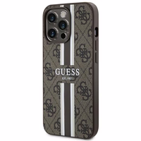 Guess GUHMP13LP4RPSW iPhone 13 Pro / 13 6.1" brown/brown hardcase 4G Printed Stripes MagSafe