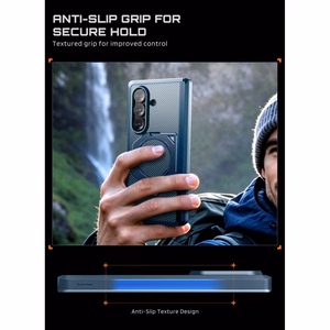 Supcase UB Aero MagSafe 2-osaline ümbrise ja privaatsusfiltriga ekraanikaitse komplekt Samsung Galaxy Z Fold 8 Ultra jaoks – tumesinine