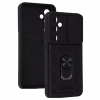 Slide Camera Armor Ümbris jaoks Samsung Galaxy S24 FE Must