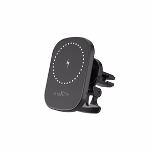 Maxlife autohoidja õhuventilaatorile MXCH-16 magnetiline traadita laadimisega must 15W