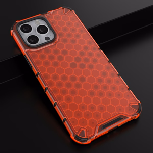 Honeycomb Case броневой чехол с TPU бампером для iPhone 13 Pro Max красный