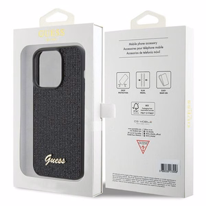Guess Disco Metal Script ümbris jaoks iPhone 15 Pro - must