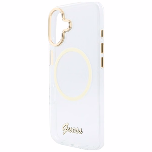 Guess IML Script Metal MagSafe Ümbris for iPhone 17 - läbipaistev