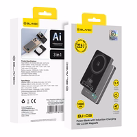 Blavec Akupank 10000mAh BJ-03 Slim 13,5mm - Type C - 22,5W magnetic Magsafe 3 in 1 (PBBJ03-MC10G) hall
