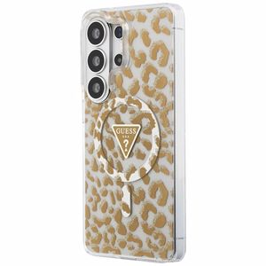 Guess ümbris IML Leopard Print Triangle MagSafe for Samsung Galaxy S26 Ultra pruun