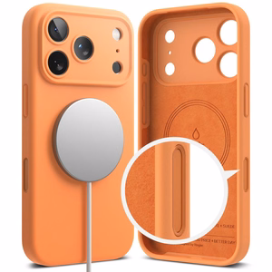 Ringke Silicone Magnetic MagSafe Ümbris jaoks iPhone 17 Pro - Oranž
