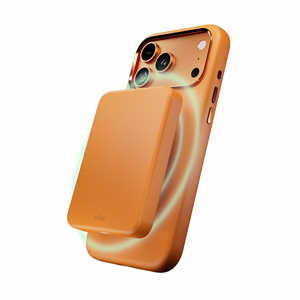 Pure Icon Mag Pro Liquid Silicone Ümbris jaoks iPhone 17 Pro, MagSafe Compatible, with Camera Protection and Aluminum Buttons - Oranž