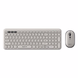 Havit KB254GCM juhtmevaba 2-in-1 mängu komplekt klaviatuur + hiir (hall) (QWERTY)