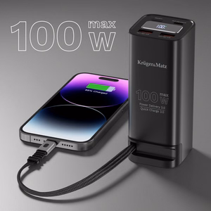 Kruger&Matz liitiumioonakupank QC ja PD-ga, 20000 mAh, 100 W