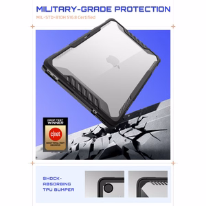Supcase Unicorn Beetle Pro ümbris MacBook Neo 13" 2026 jaoks, läbipaistev must