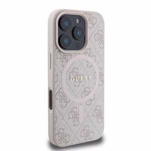 GUESS ümbris jaoks IPHONE 16 Pro compatible with MagSafe GUHMP16LG4GFRP (PU 4G Ring Classic Logo) roosa