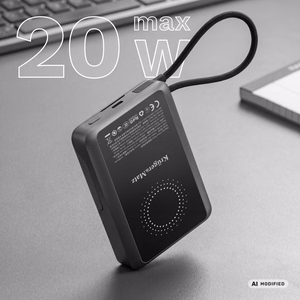 Kruger&Matz akupank, 10000 mAh, Li-Polymer, QC ja PD, CCC-sertifikaat Aasia riikidele