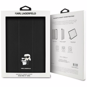 Karl Lagerfeld Saffiano Magnetic Karl & Choupette iPad Pro 11" 2024 Book Cover Ümbris - must