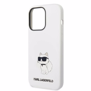 Karl Lagerfeld KLHMP14XSNCHBCH iPhone 14 Pro Max 6.7" hardcase valge/valge Silicone Choupette MagSafe