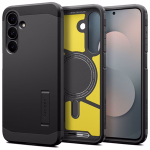 Spigen Tough Armor Mag MagSafe ümbris Samsung Galaxy S25 FE-le - must ja kollane