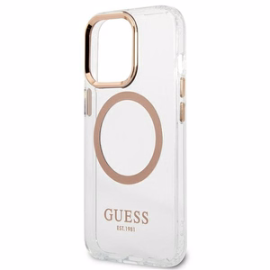 Guess GUHMP13XHTRMD iPhone 13 Pro Max 6.7 "kuldne / kuldne hard ümbris Metal Outline Magsafe