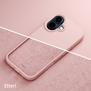 Etteri Silicone Mag case for iPhone 16 6,1" light pink