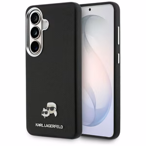 Karl Lagerfeld чехол Saffiano KC Metal Logo MagSafe Samsung Galaxy S26 черный