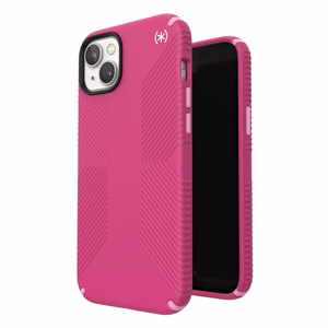 Speck Presidio2 Grip MagSafe ümbris seadmele iPhone 14 Plus, libisemiskindla haardega, Digital Pink / Blossom Pink / White värvikombinatsioon