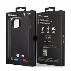 Ümbris BMW BMHMP14S22PTDK iPhone 14 6.1 "must / must Leather Stamp Tricolor Magsafe