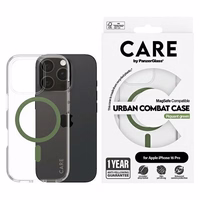 CARE by PanzerGlass Flagship Ümbris iPhone 16 Pro 6.3" roheline/roheline MagSafe 1370