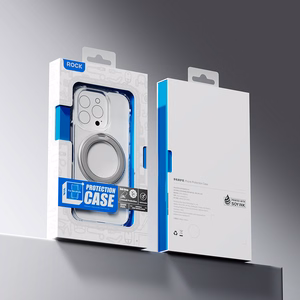 Rock Вращающаяся Подставка Crystal Series магнитная для Iphone 16 чёрная