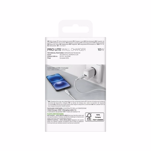 Puro PROLITE 10W USB-A wall laadija + USB-A - USB-C kaabel 1.2m - valge
