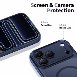 Чехол Tech-Protect Magpeak MagSafe CC для iPhone 17 Pro (матовый тёмно-синий)