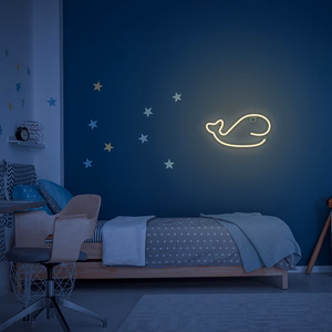Neon LED Light WHALE warm valge Bat + USB FLNE09 Forever Light