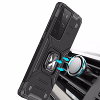 Wozinsky Ring Armor kõva hübriidümbrise ümbris + magnetiline hoidja Samsung Galaxy S22 Ultra sinine