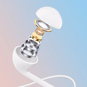 Dudao kõrvasisene juhtmega mini jack 3.5mm peakomplekt valge (X10S valge)