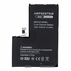 AmpSentrix Basic aku iPhone 14 Pro Max jaoks (suure mahutavusega 4750 mAh)