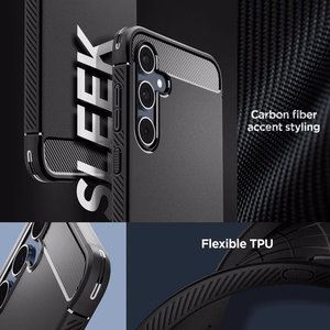 Spigen Rugged Armor ümbris seadmele Samsung Galaxy A55 5G, mattmust