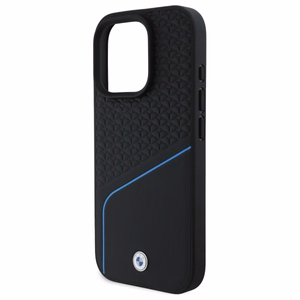 BMW Sign Leather Textured And Line MagSafe Ümbris jaoks iPhone 16 Pro Max - must