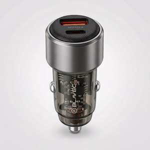 Blavec Автомобильное зарядное устройство BS-05B-C Nitro — USB + Type C — QC 3.0 18W PD 65W с кабелем Type C — Type C (CCBS05BCN-UCB) чёрный