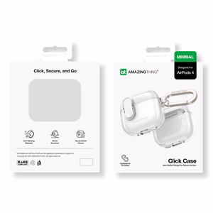 AmazingThing Minimal Ümbris jaoks AirPods 4 - Clear