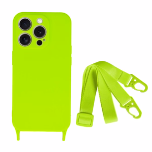 Strap Silicone Ümbris jaoks Iphone 11 design 2 lime